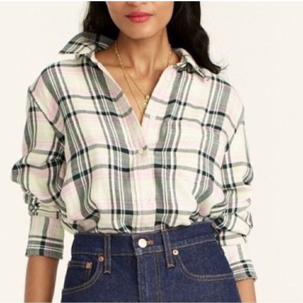 J. Crew NWT Tartan Flannel Shirt size 6